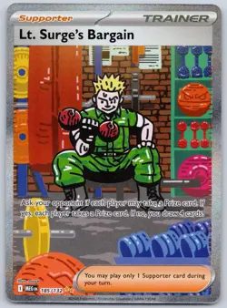 Lt. Surge's Bargain SIR 185/132 (NM) - ME01: Mega Evolution - Pokemon TCG - Image 1