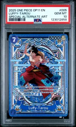 PSA 10 - 2025 ONE PIECE OP11-A FIST OF DIVINE SPEED 005 LUFFY-TAROU SPECIAL ALT - Image 1