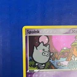 Pokemon Card Spoink EX Crystal Guardians 62/100 Holo Stamped - Moderate Play - Image 2