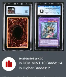 1st Ed Dark Magician Girl The Dragon Knight Yu-Gi-Oh! Card DLCS-EN006 CGC 9.5 - Image 3