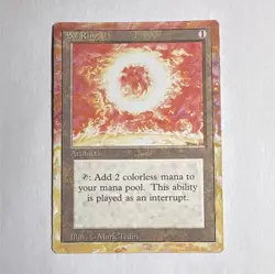 Altered Magic: The Gathering Sol Ring Artifact Card Illustrated by Mark Tedin - Image 1