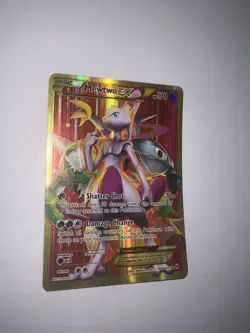 Pokemon Mewtwo EX TCG Full Art Holo Rare Card Breakthrough-Secret NM 164/162 - Image 1