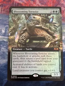 Blossoming Tortoise (Extended Art) Wilds of Eldraine Foil NM-M Unplayed 0354 - Image 1