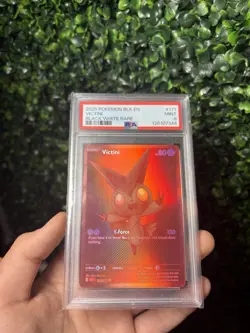 2025 Pokemon Victini 171/086 Sv: Black Bolt Holo Black White Rare PSA 9 - Image 1