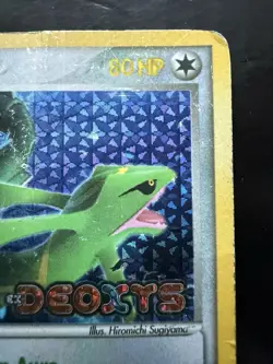 Pokemon Rayquaza EX Deoxys 22/107 Reverse Holo Stamped (HP/Damaged) - Image 3