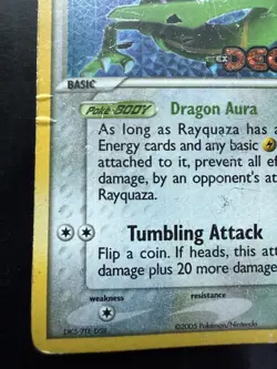 Pokemon Rayquaza EX Deoxys 22/107 Reverse Holo Stamped (HP/Damaged) - Image 4