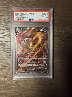 Entei V Galarian Gallery Holo Ultra Rare Pokemon TCG GG36/GG70 PSA 10 Gem Mint - Image 1