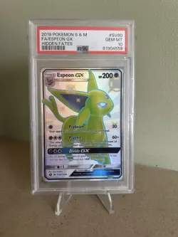 Pokemon Espeon GX TCG Full Art Holo Card SV60/SV94 Ultra Rare PSA 10 Sun Moon - Image 1