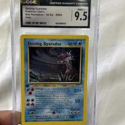 2001 Pokemon Neo Revelation 1st Edition Shining Gyarados Holo #65 CGS 9.5 - Image 2
