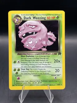 Pokemon Dark Weezing 14/82 Team Rocket Holo TCG - Image 1