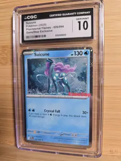 Suicune GameStop Exclusive Phantasmal Flames 026/094 CGC 10 Gem Mint - Image 3