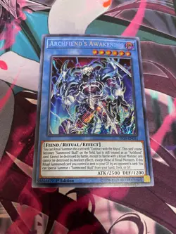 YUGIOH - ARCHFIEND'S AWAKENING - SECRET RARE - FIGA - 1ST ED - NM - Image 1