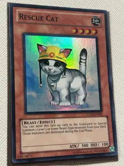 Yugioh Rescue Cat TU03 Super Rare NM - Image 3