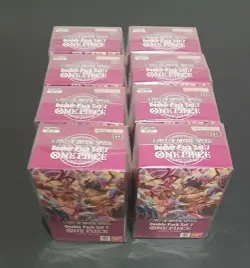 Lot of 8 One Piece TCG A Fist of Divine Speed OP-11 Double Pack Set Volume 7 - Image 1