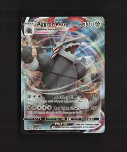 Aggron VMAX 097/172 Brilliant Stars Ultra Rare Holo Pokemon Card NM - Image 1