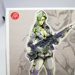 41 Sniper Wolf Metal Gear Solid 2 Menko SLAMMER Card Size 8.2cm x 5.4cm KONAMI - Image 2