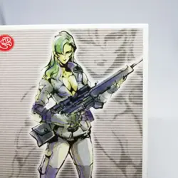 41 Sniper Wolf Metal Gear Solid 2 Menko SLAMMER Card Size 8.2cm x 5.4cm KONAMI - Image 3