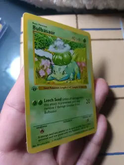 Bulbasaur 044/102 Base Set (Shadowless) First Edition Pokemon - RARE ERROR CARD - Image 4
