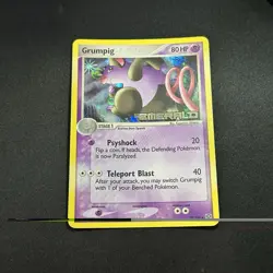 Pokemon Card - Grumpig Emerald Stamped 29/106 Reverse Holo (2005) Clean - Free🚢 - Image 3