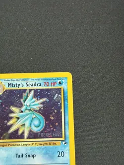 Pokemon TCG Misty's Seadra Prerelease Holo Promo Card 9/132 LP Condition 1999 - Image 5