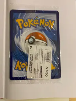 Pokemon Natural History Museum Jumbo Pikachu Promo Card in hand - Image 3