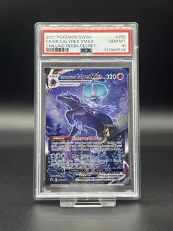 Shadow Rider Calyrex Vmax 205/198 PSA 10 Chilling Reign Pokemon Card - Image 1