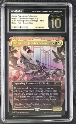 JINNIE FAY, JETMIR'S SECOND Secret Lair Foil Cats &Dogs CGC Pristine 10 MTG - Image 1