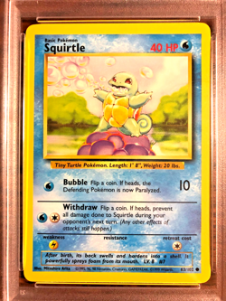 Squirtle Common #63 - PSA NM 7 - 1999 WOTC Base Set Unlimited - Pokemon TCG - Image 2