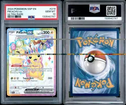 Pokemon Pikachu ex Surging Sparks Ultra Rare #219 PSA 10 Gem Mint - Image 3