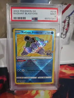 2022 POKEMON GO #018 RADIANT BLASTOISE PSA 9 - Image 1