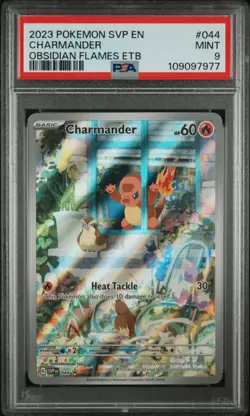 2023 Pokemon SV Black Star Promo Charmander Obsidian Flames Etb PSA 9 #044 - Image 1