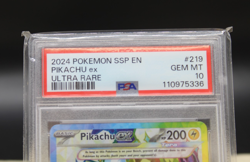 PSA 2024 Pokemon SSP EN Pikachu ex Ultra Rare #219 GEM MT 10 Surgin Sparks *LOOK - Image 2