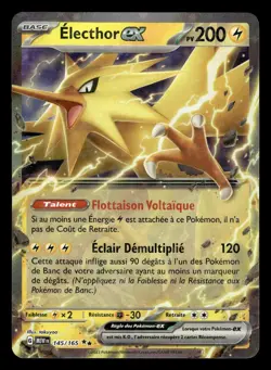Carte Pokemon ELECTHOR 145/165 EX Ultra Rare EV3.5 MEW 151 FR NEUF - Image 1