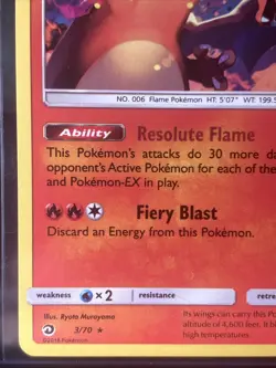 Pokemon TCG Charizard 2018 Charizard 3/70 Regular Dragon Majesty Sun & Moon - Image 5