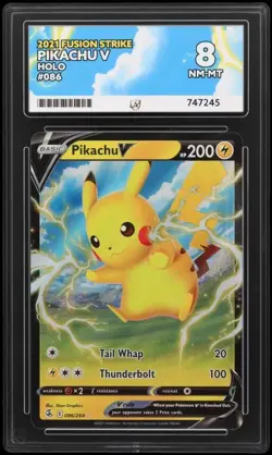 Ace Mint 8 Pikachu V Fusion Strike 086/264 Holo 2021 Nm/m Pokemon TCG Rarr - Image 1