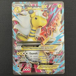 Mega M Ampharos EX #88/98 2015 XY Ancient Origins Full Art Ultra Rare LP Pokemon - Image 1