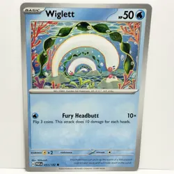 Wiglett 051/182 Pokemon SV04: Paradox Rift Common Regular 2023 - Image 1