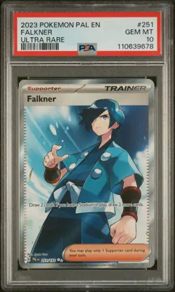 PSA 10 GEM Mint Falkner 251/193 Ultra Rare Full Art - Pokemon PAL SV02 - Image 1