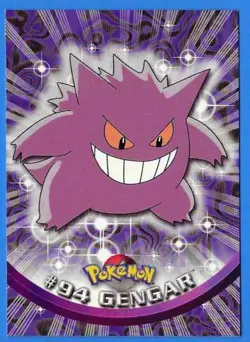 2000 Topps Pokemon TV Animation Edition Gengar #94 Blue Topps Logo - Image 1