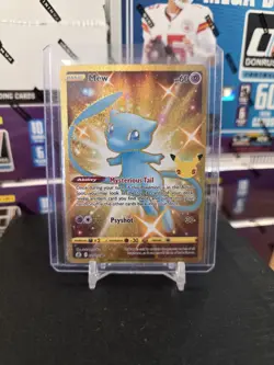Pokemon TCG Mew 025/025 25th Celebrations Card Shiny Gold Mew MINT - Image 1