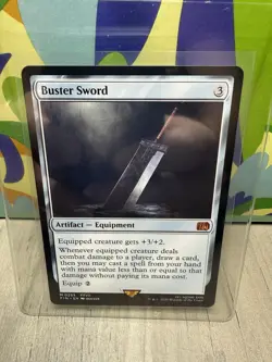 Buster Sword MTG Final Fantasy Mythic Card Regular Card Near Mint Condition - Image 1