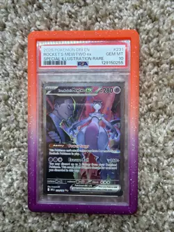 Pokemon TCG Destined Rivals Team Rockets Mewtwo EX Card 231/182 PSA 10 - Image 1
