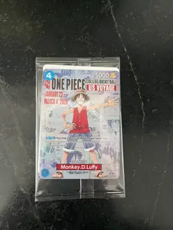 One Piece Monkey D. Luffy US College Basketball SEALED Promo Card RUTGERS - Image 1