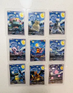 Pokemon Van Gogh Set of Eighteen Custom Art Cards - DIY - Fan Art- Full Set - Image 4