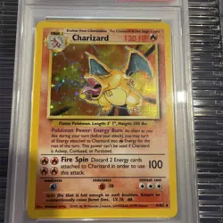 1999 Pokemon Charizard #4/102 Base Set Holo Rare PSA 5 - Image 2