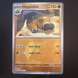 Pokemon Card Hippowdon 053/131 Master Ball Reverse Holo Prismatic Evolutions NM - Image 1