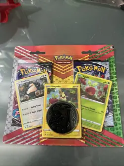 POKEMON TCG Blister 2 booster packs, Morpeko, Snorlax, Applin foil cards, 1 coin 820650809842 - Image 1