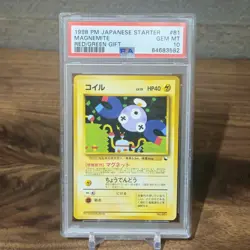 1998 Pokemon Japanese Magnemite Red Green Gift Quick Starter Set #81 PSA 10 - Image 1