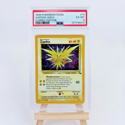 1999 Pokemon Zapdos Holo ⭐ 15/62 Fossil Corrected Foil PSA 6 EX-MINT - Image 1