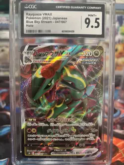 Pokemon TCG Rayquaza VMAX Holo Ultra Rare Japanese CGC 9.5 - Image 1